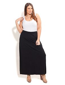 Black Maxi Skirt by City Chic