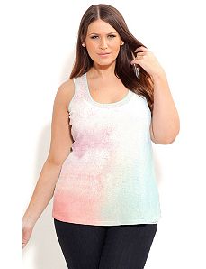 Water Color Splash Tank by City Chic