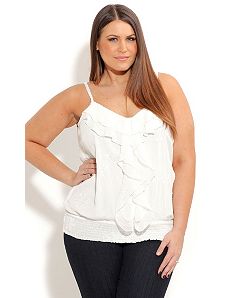Strappy Embroided Top by City Chic