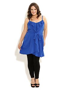 Tunic Ruffle Shoulder by City Chic