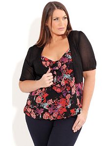 Sheer Knit Cardigan by City Chic