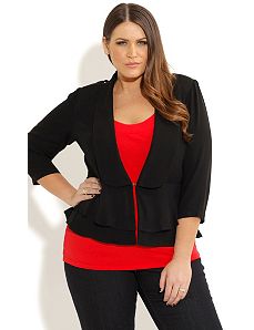 Criss Cross Back Jacket by City Chic