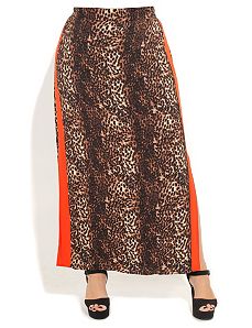 Animal Maxi Skirt by City Chic