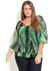 Wild Swirl Top by City Chic