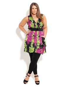 Frill Shoulder Tunic by City Chic