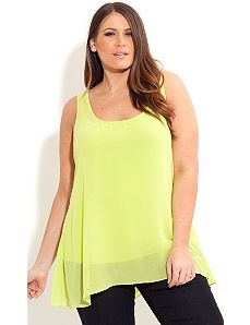 Hi Lo Drape Back Tunic by City Chic