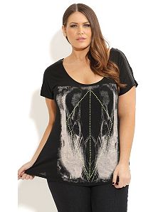 In The Shadows Graffiti Tee by City Chic