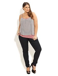Layered Stripe Tank by City Chic