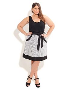 So Cute Stripey Dress by City Chic