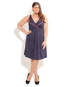 Cross Over Pinspot Dress by City Chic