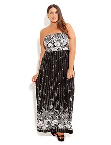 Paisley Metallic Dress by City Chic