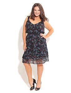 Rose Bud Ruffle Dress by City Chic