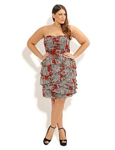 Animal Rose Dress by City Chic