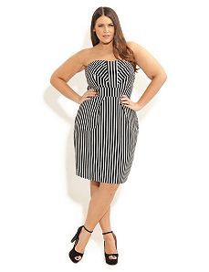 Miss Stripe Dress by City Chic