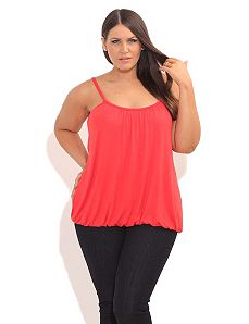 Color Bubble Hem Cami by City Chic