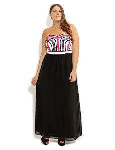 Divine Beaded Maxi Dress by City Chic