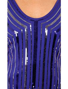Sequin Stripe Top by City Chic