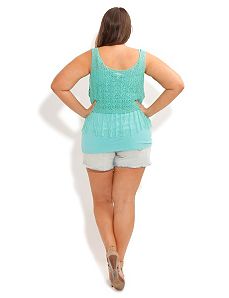 Fringe Knit Layers Top by City Chic