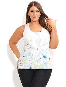Ruffle Butterflies Top by City Chic