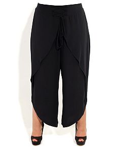 Wrap Front Pants by City Chic