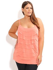 Strappy Tiered Dream Top by City Chic