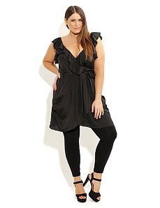 Ruffle Wrap Tunic by City Chic