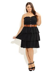 Bustier Tiered Dress by City Chic