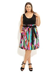 So Cute Color Splash Dress by City Chic