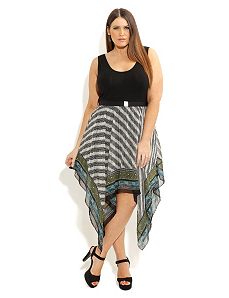 So Cute Hanky Hem Dress by City Chic