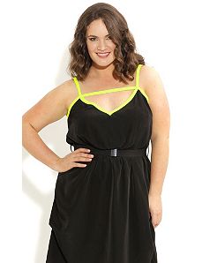 Neon Trim Tunic by City Chic