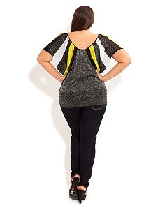Color Stripe Jumper by City Chic