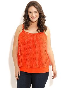 Bright Lace Tank by City Chic
