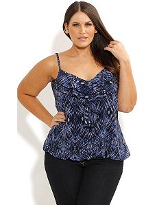 Animal Blues Strappy Top by City Chic