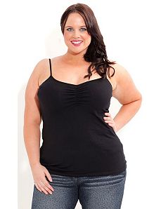 Basic Gather Front Cami by City Chic