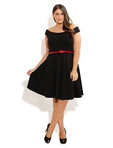 Bridgette Skater Dress by City Chic