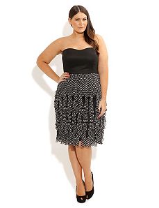 Spotty Ruffle Dress by City Chic