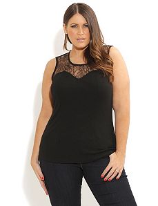 Lace Ponte Corset by City Chic
