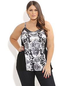 Floral Strappy Top by City Chic