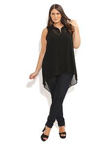 Embroided Hi Lo Tunic by City Chic