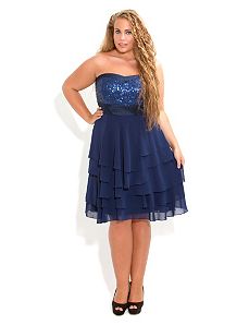 Sequin Bust Sophie Dress by City Chic