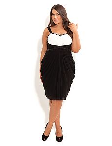 Contrast Crystal Dress by City Chic