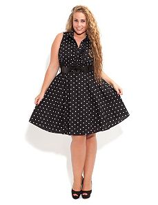 Spotty Dotty Dress by City Chic