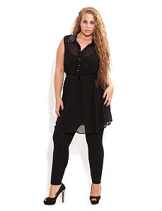Stud Colllar Tunic by City Chic
