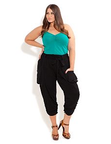 Drapey Wash Cargo by City Chic