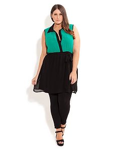 Contrast Surprise Back Tunic by City Chic