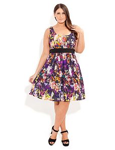 Digital Garden Dress by City Chic