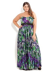 Diana Pleat Maxi Dress by City Chic