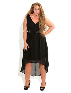 Studded Belt Dress by City Chic