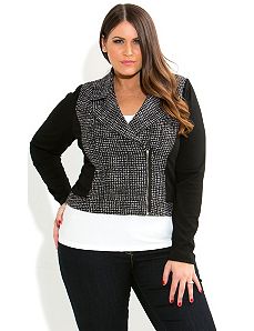 Boucle Ponte Jacket by City Chic