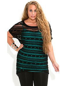 Open Knit Jumper by City Chic